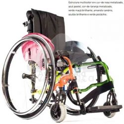 Cadeira de rodas manual autopropulsável pediátrica