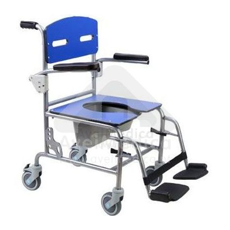 Cadeira banho e sanitária Inox