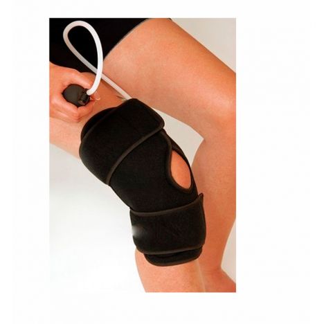 Ligadura compressão com compressa fria para joelho
