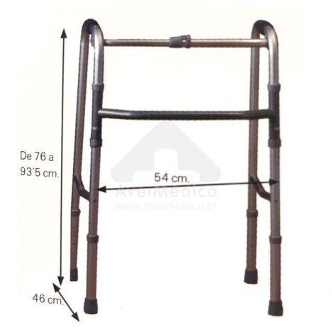 Andarilho de aluminio articulado de encartar